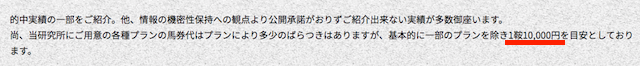 ターフビジョン 投資金説明画像