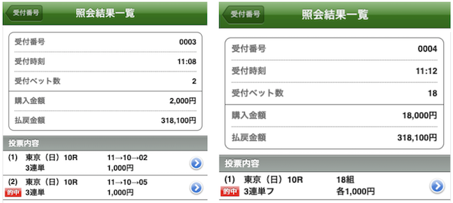 ウマリンピックの有料予想2の結果画像