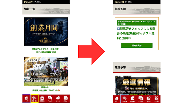 投資競馬プレミアム受け取り画像
