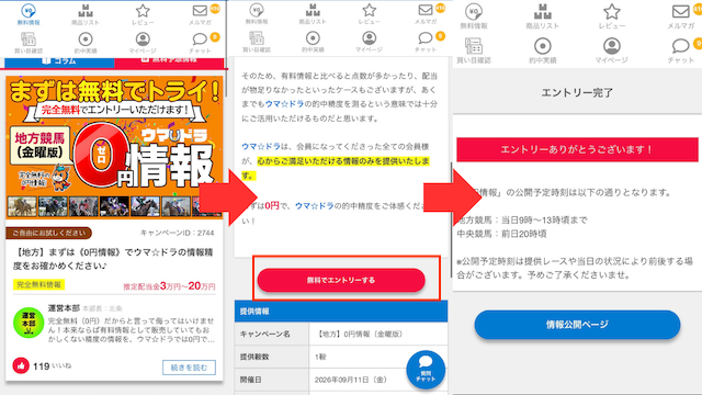 ウマドラ受け取り画像